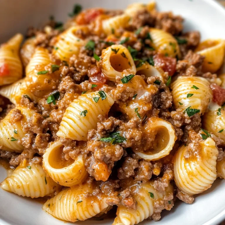 Creamy Beef and Shells