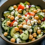 Cucumber Chickpea Feta Lemon