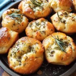Easy Garlic Rosemary Focaccia Muffins