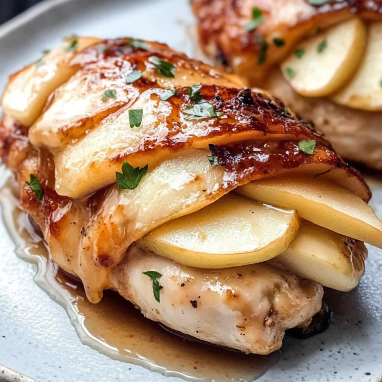 Maple Glazed Apple and Brie Stuffed Chicken