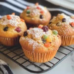 Moist Christmas Stollen Muffins