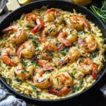 One Pan Parmesan Orzo with Shrimp