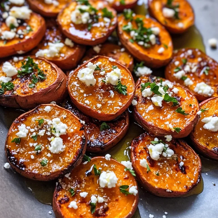Roasted Sweet Potato Rounds with Honey & Feta