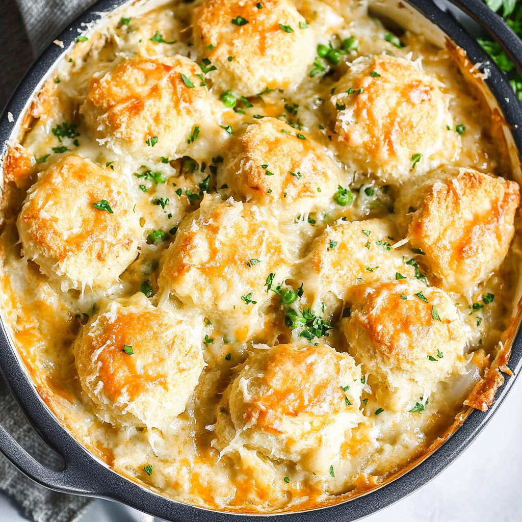 Shrimp & Lobster Cheddar Bay Biscuit Pot Pie