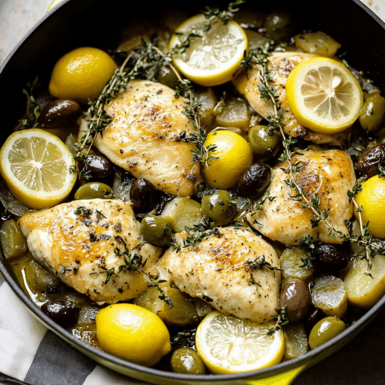 Mediterranean Chicken with Lemons and Olives