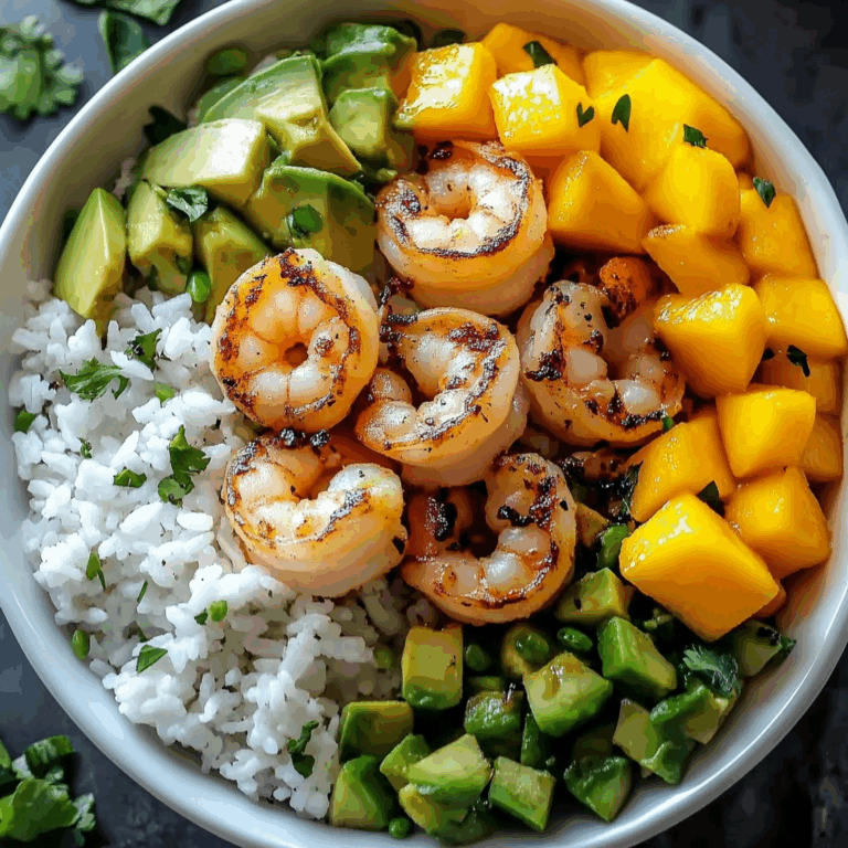 Shrimp Avocado Mango Rice Bowl Recipe