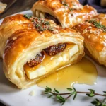 Baked Brie in Puff Pastry with Honey and Fig