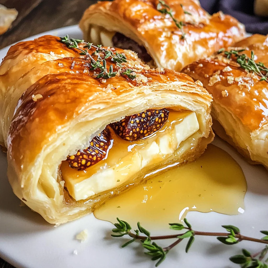 Baked Brie in Puff Pastry with Honey and Fig
