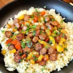 Cajun Sausage Cauliflower Rice (Keto & Low Carb)