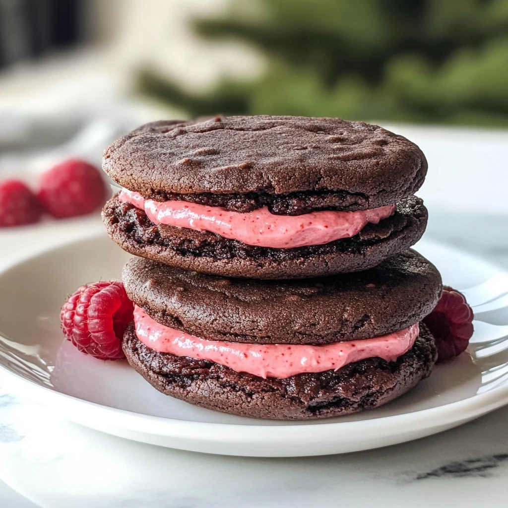 Chocolate Raspberry Sandwich Cookies