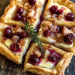 Cranberry Brie Tart with Pancetta & Thyme
