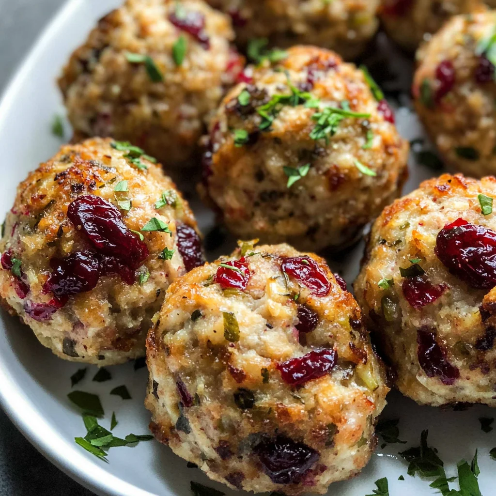 Cranberry & Turkey Stuffing Balls