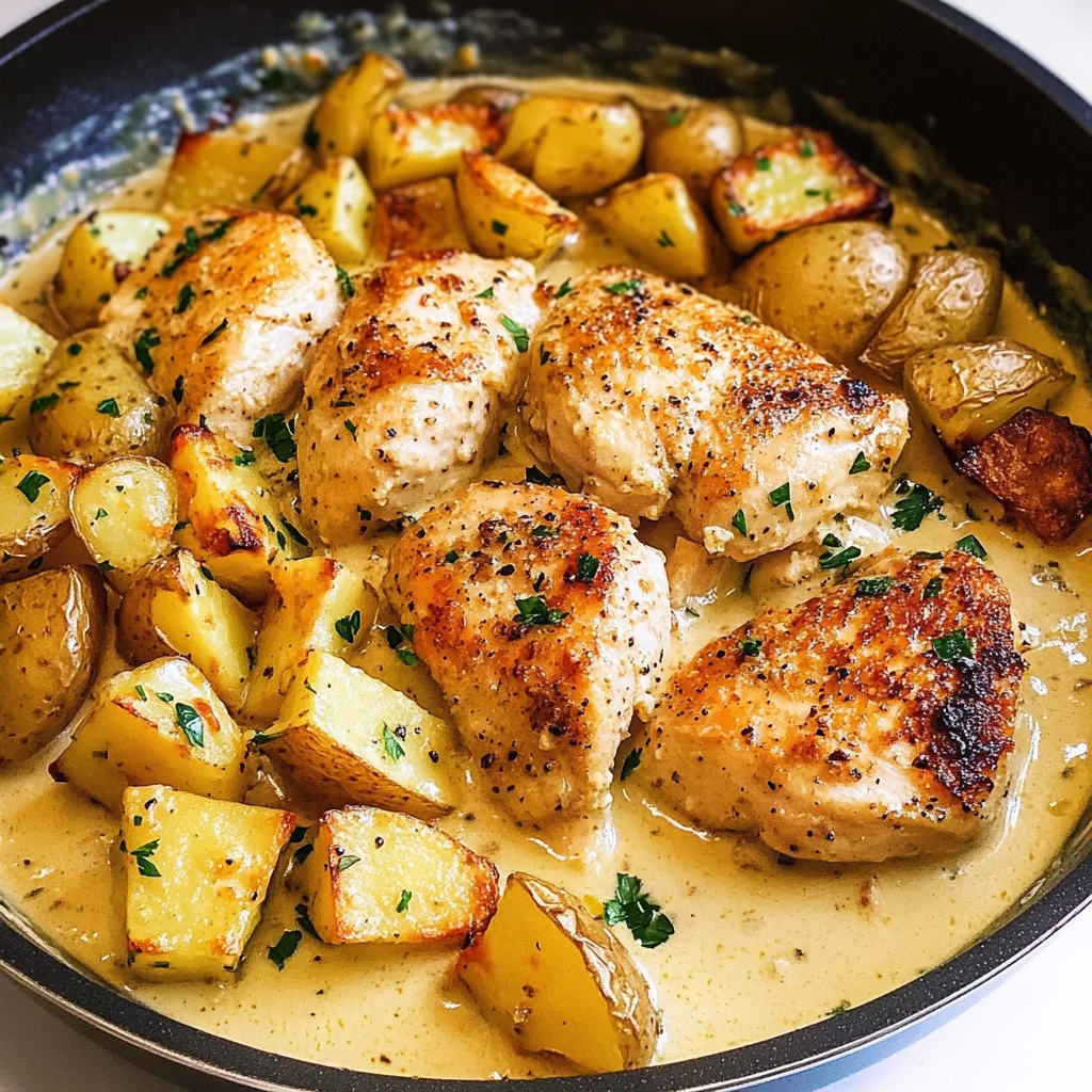 Easy Creamy Dijon Chicken and Potatoes