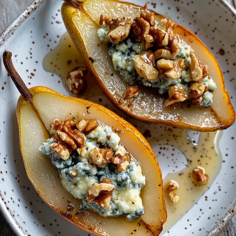 Elegant Blue Cheese Stuffed Pears