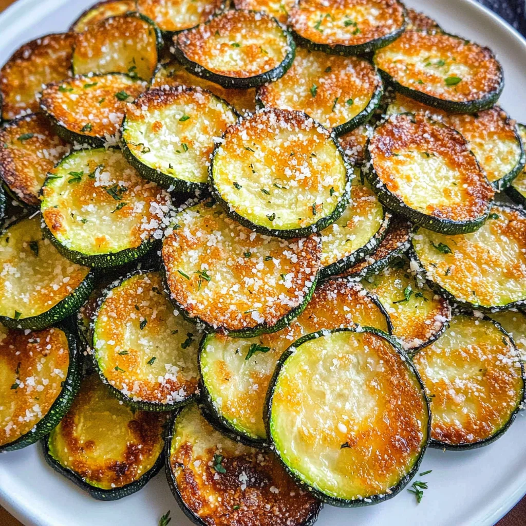 Garlic Parmesan Air Fryer Zucchini Chips