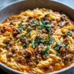 Ground Beef Orzo