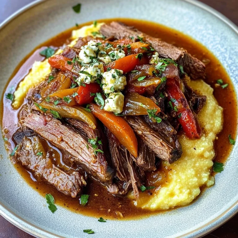 Italian Pot Roast (Stracotto) with Gorgonzola Polenta