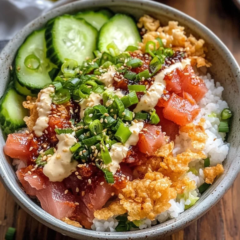 Spicy Tuna Sushi Bowl with Crispy Rice