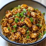 Sticky Garlic Chicken Noodles