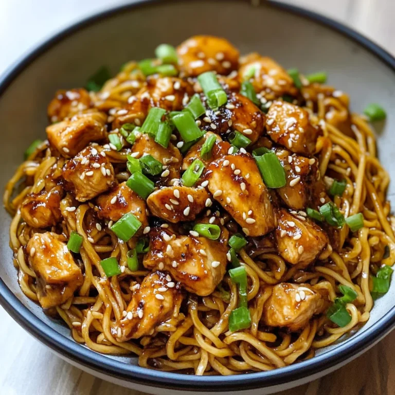 Sticky Garlic Chicken Noodles