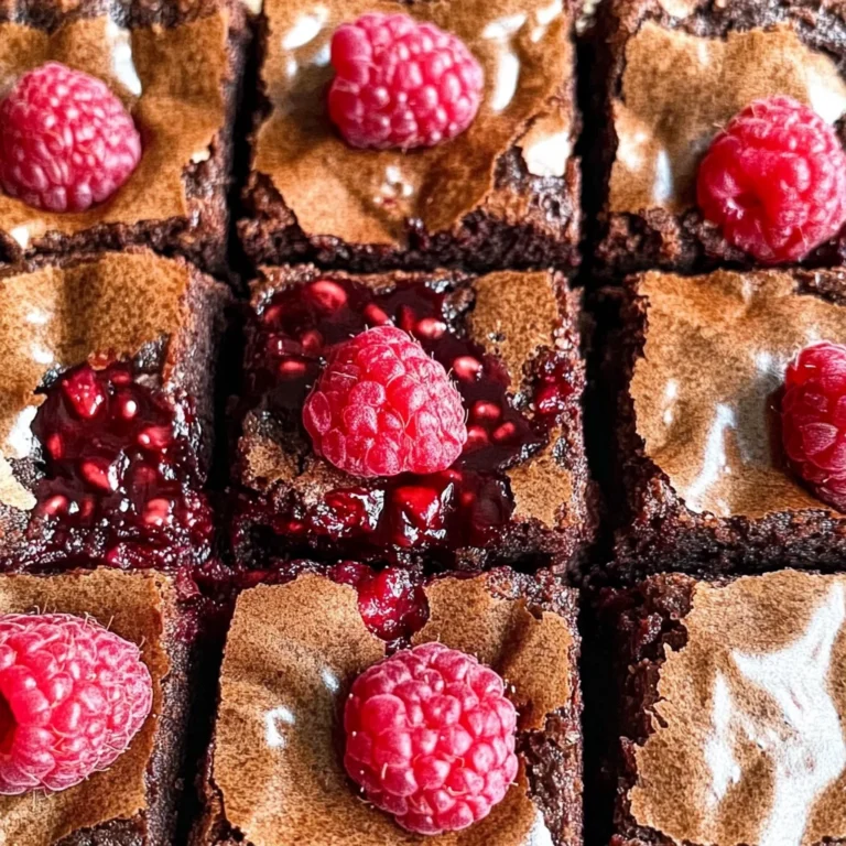 Thick Fudgy Chocolate Raspberry Brownies