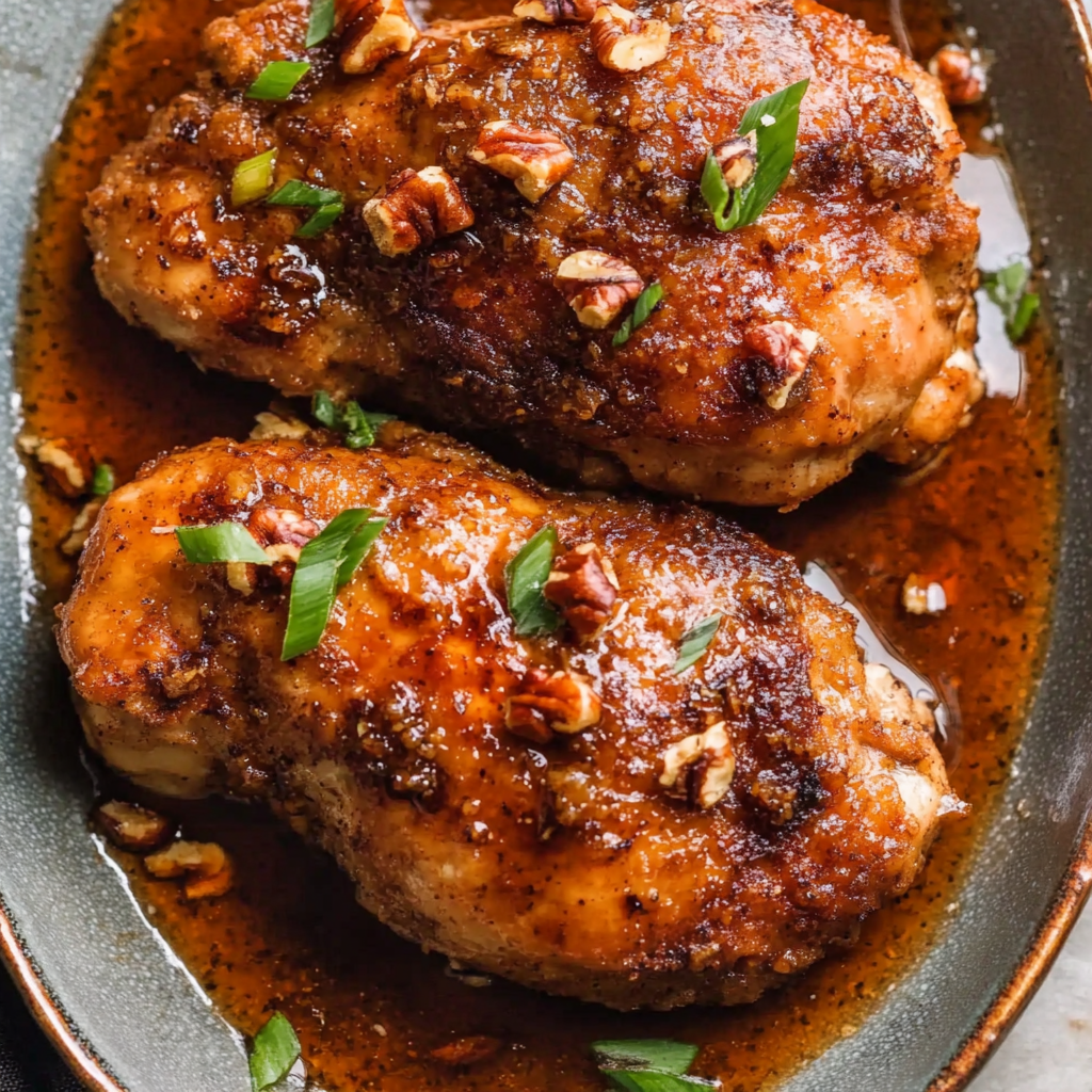 Maple Bourbon Pecan Chicken