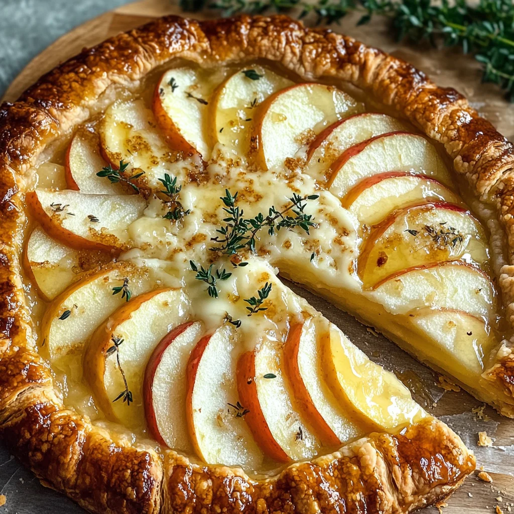 Apple Cheddar Galette with Crispy Herb