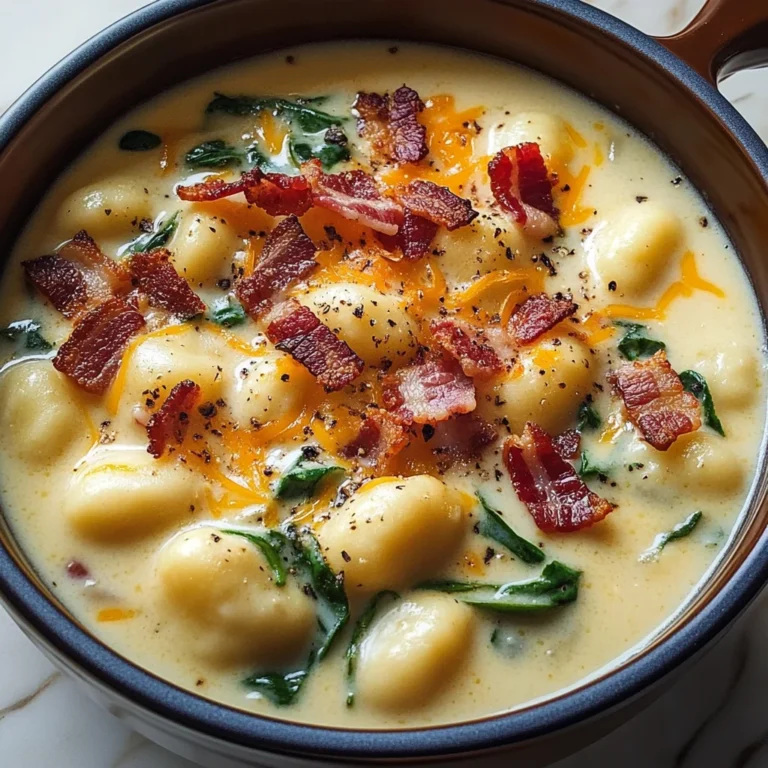Bacon Cheddar Gnocchi Soup