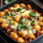 Cheesy Bolognese Gnocchi Bake