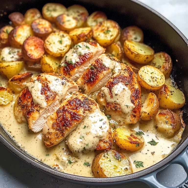 Chicken and Potatoes with Dijon Cream Sauce