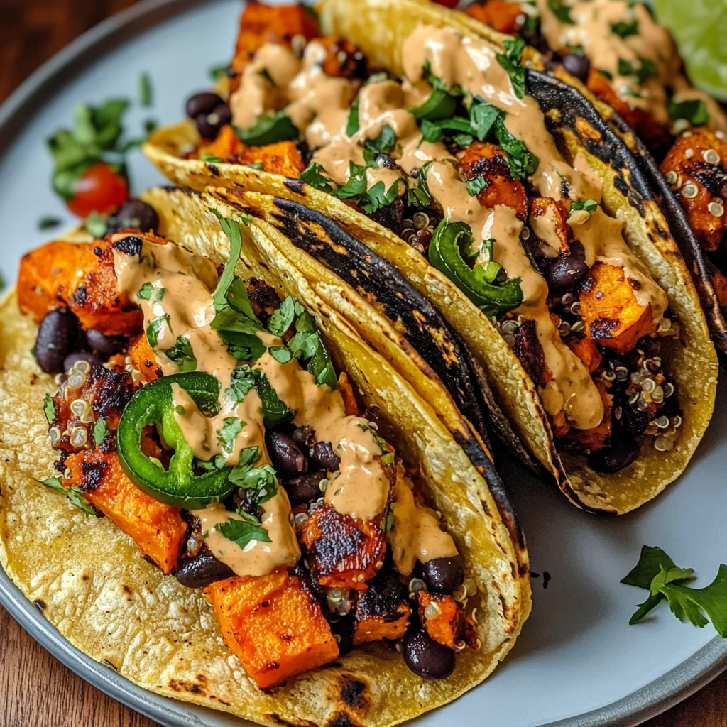 Chipotle Sweet Potato Quinoa Tacos