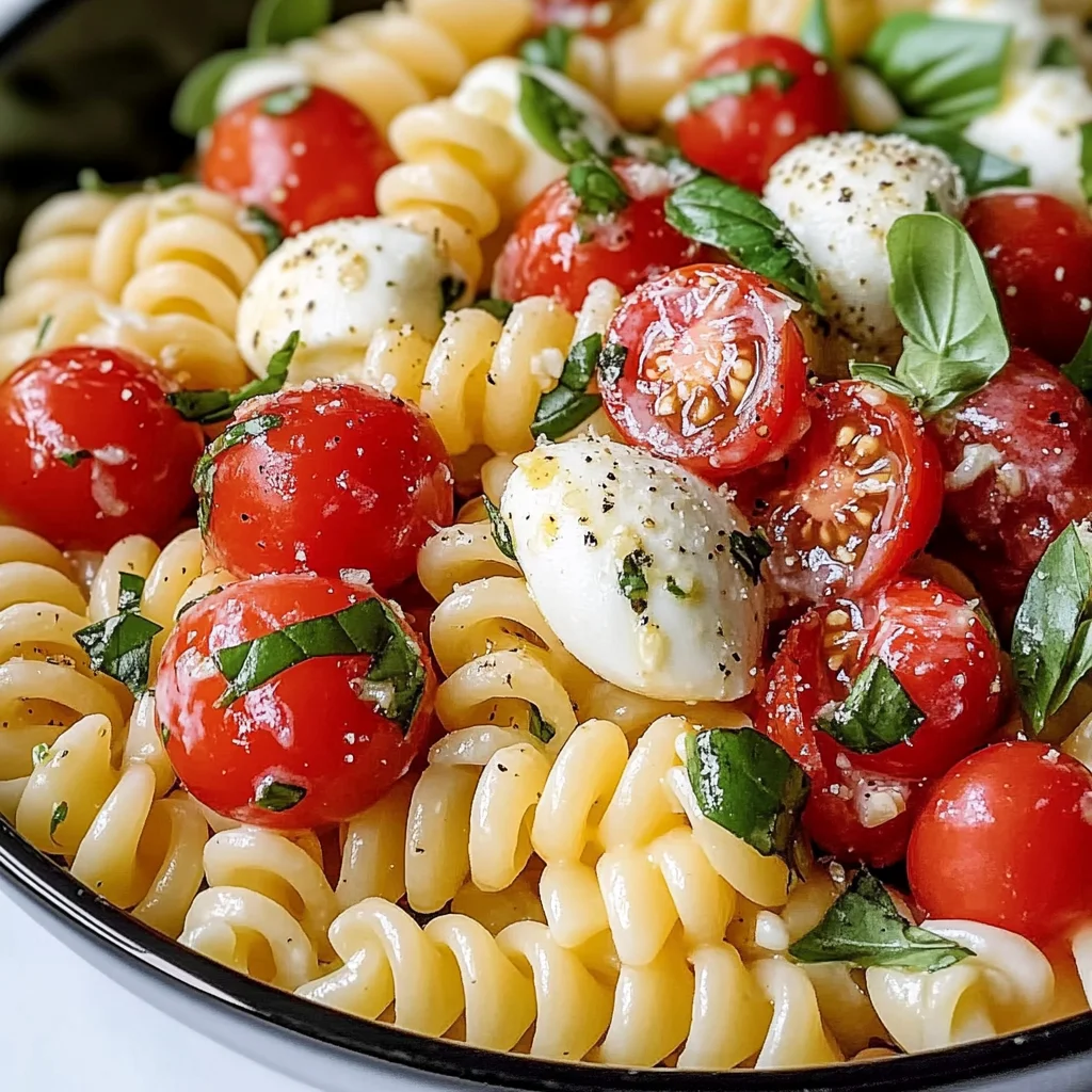 Creamy Caprese Pasta Salad