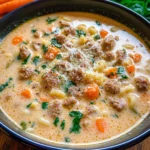 Creamy Parmesan Italian Sausage Ditalini Soup