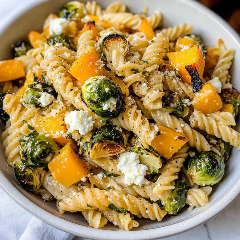 Fall Pasta Salad with Butternut Squash and Brussels