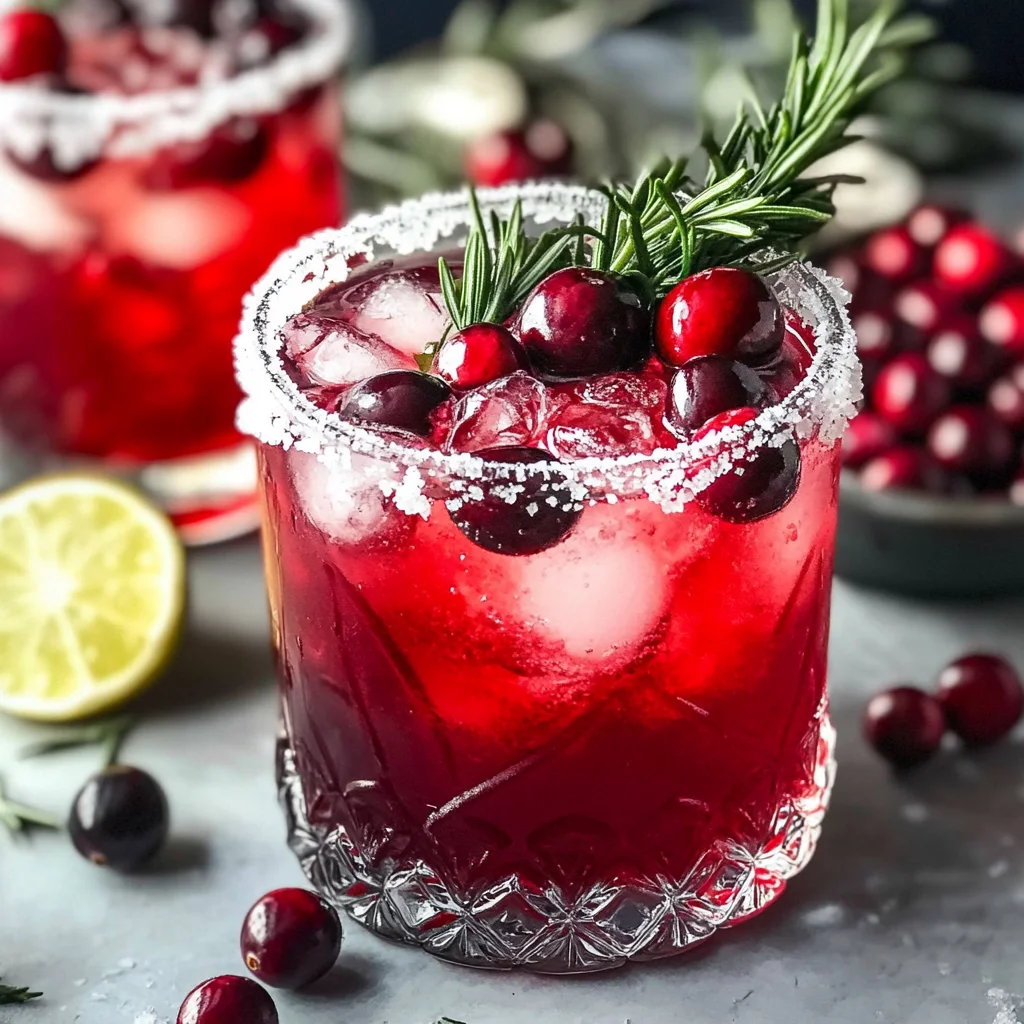Festive Christmas Cranberry Margarita