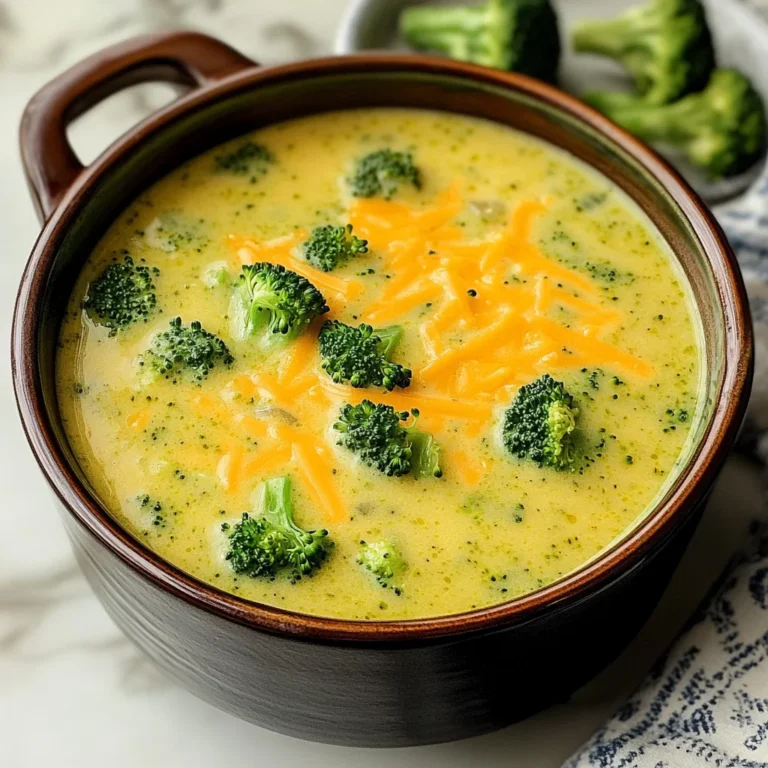 High Protein Broccoli Cheddar Soup