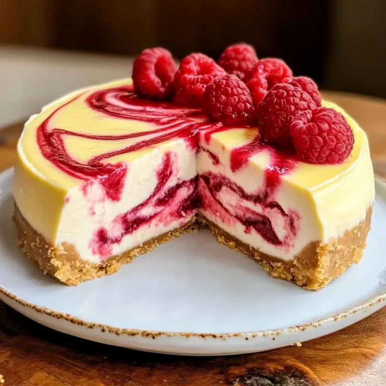 LEMON RASPBERRY SWIRL CHEESECAKE