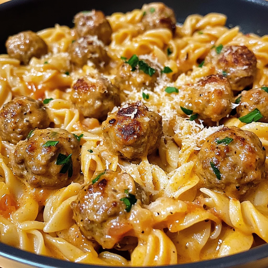 One-Pot Creamy Cajun Meatball Pasta: Easy & Flavorful Recipe