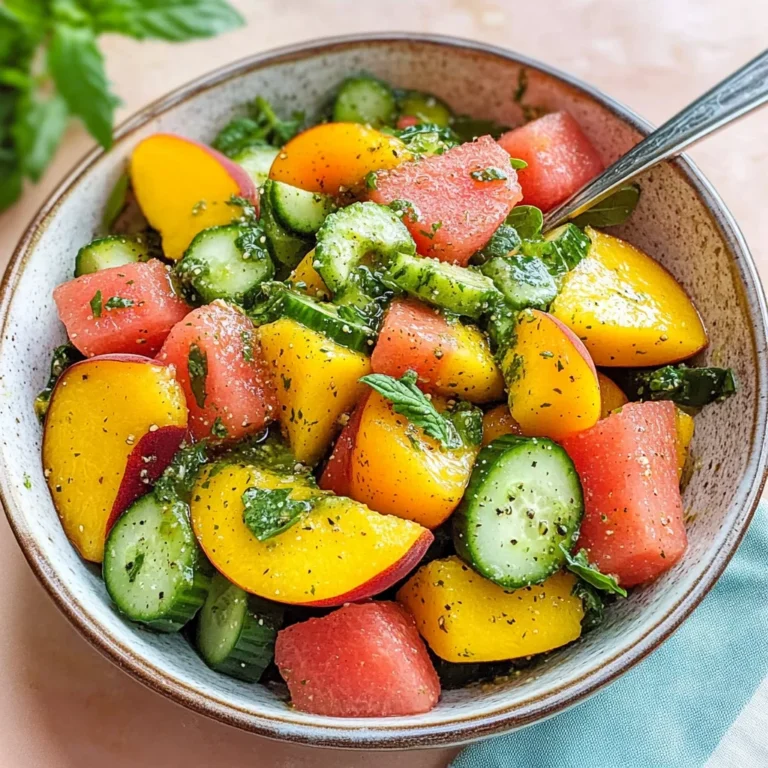Peach Watermelon Salad Without Feta