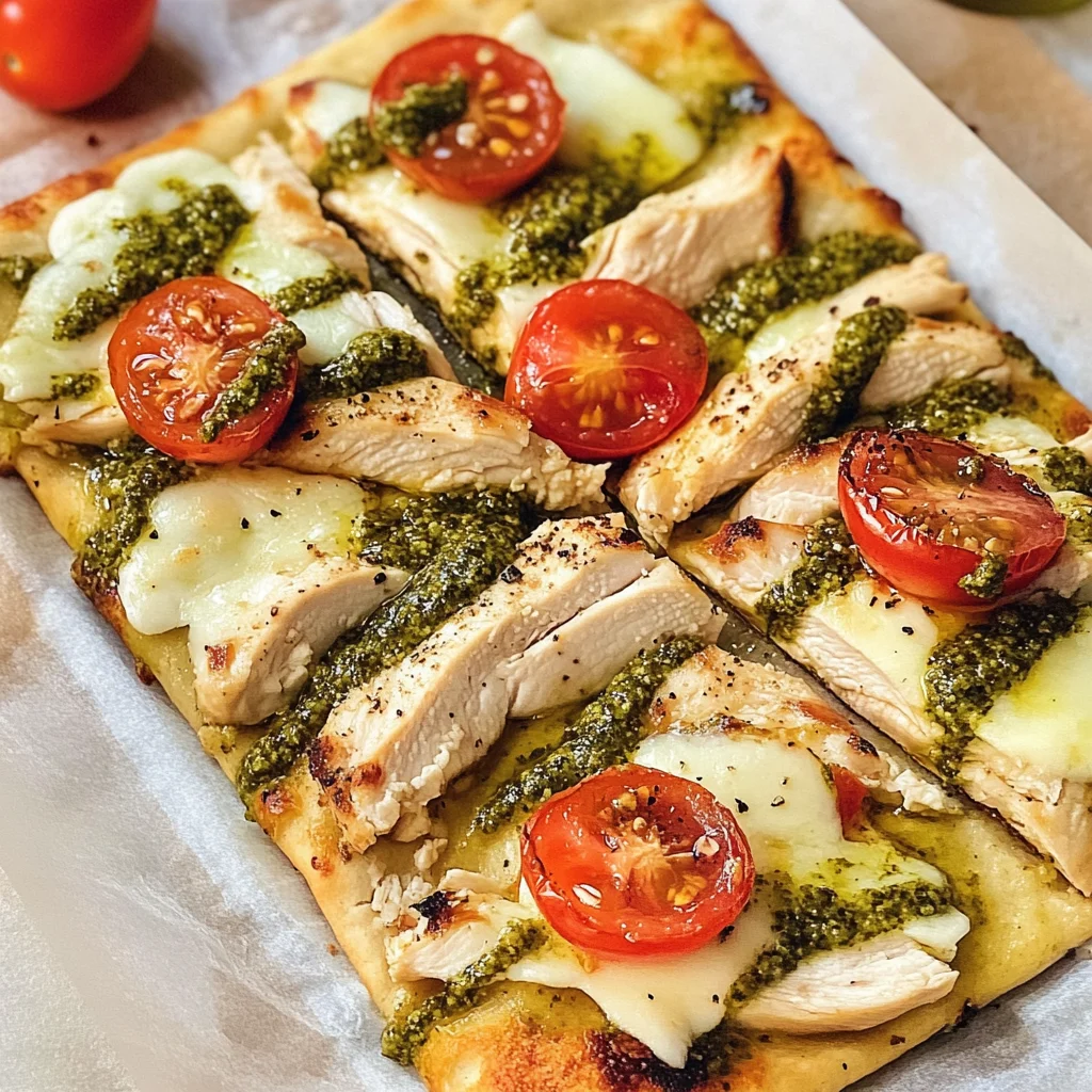 Pesto Chicken Flatbread: A Delicious and Easy Recipe for Dinner