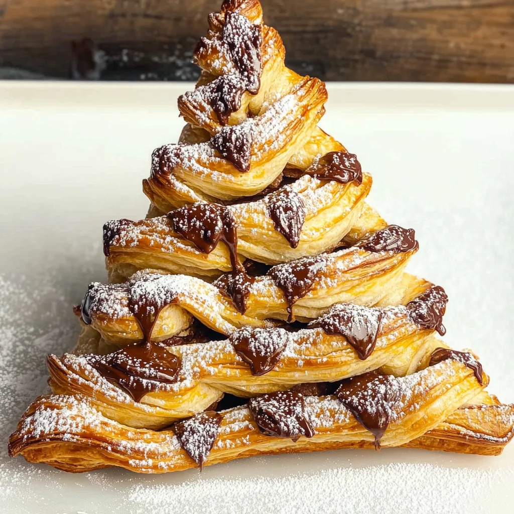 Puff Pastry Nutella Christmas Tree