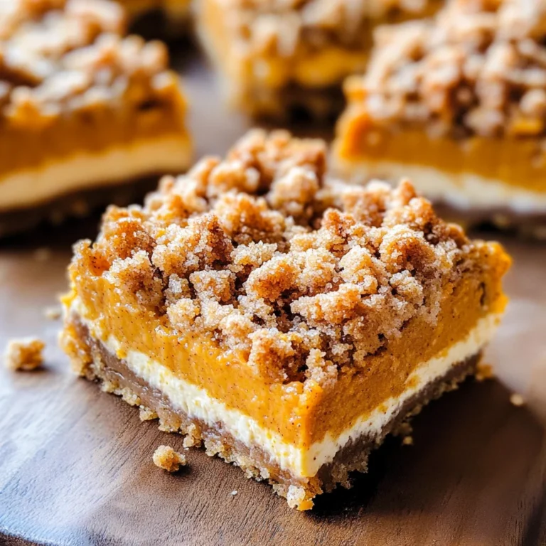 Pumpkin Cheesecake Bars with Streusel