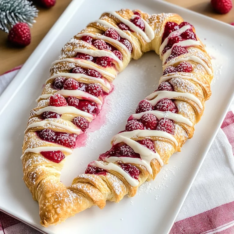 Raspberry-Cream Cheese Holiday Crescent Danish