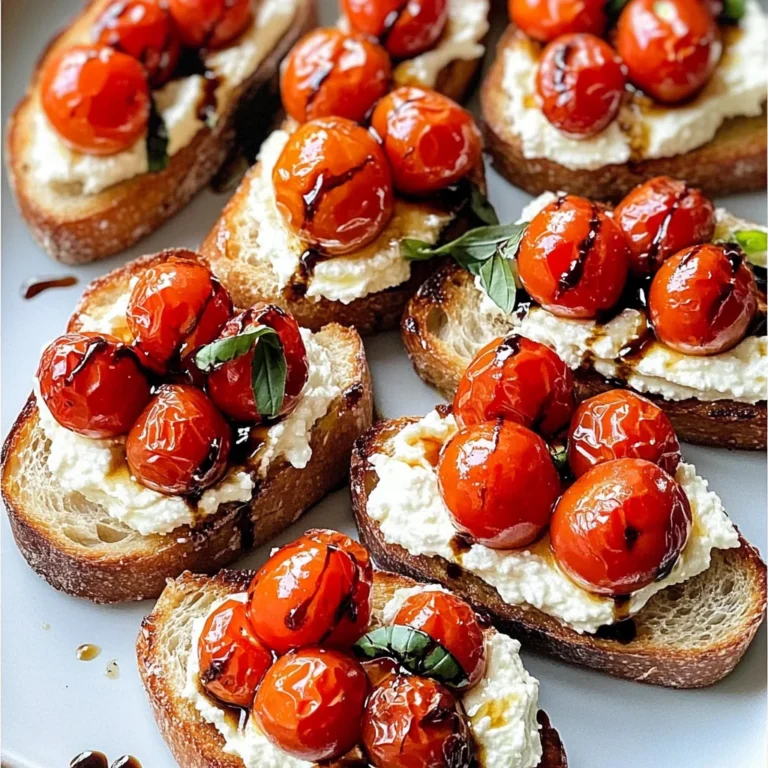 Ricotta Bruschetta with Roasted Tomatoes