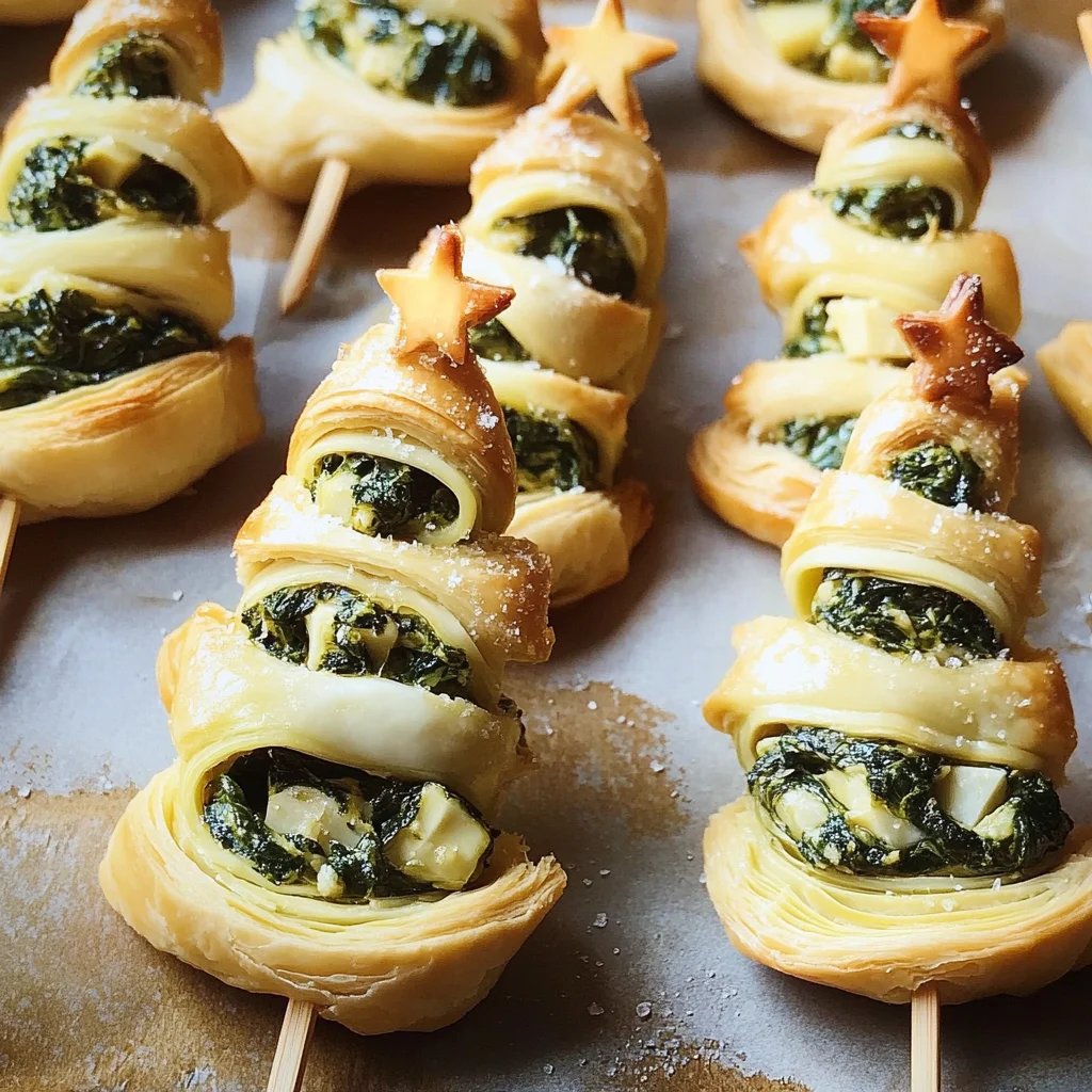 Spinach-Artichoke Christmas Tree Skewers