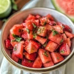 Strawberry Watermelon Salad with Honey-Lime Vinaigrette