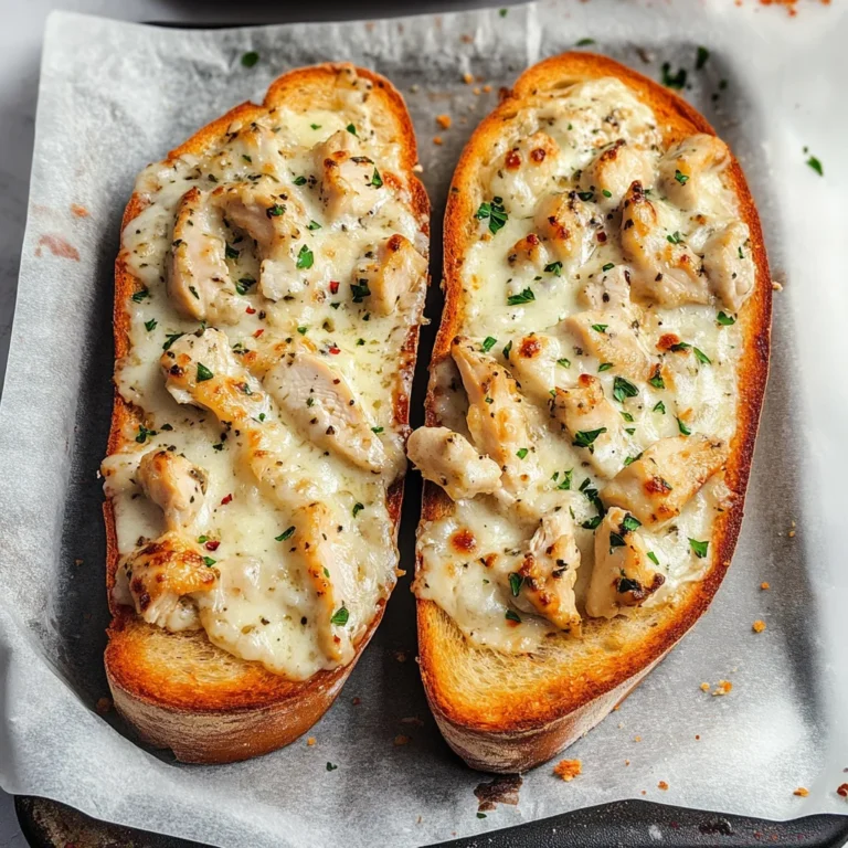 The Viral Chicken Alfredo Garlic Bread I'm Obsessed With