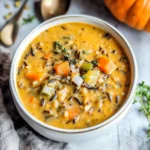 Vegan Pumpkin Wild Rice Soup