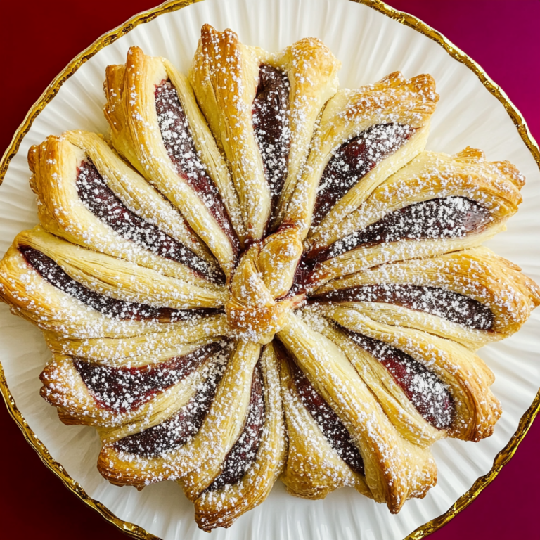 Easy Puff Pastry Snowflake