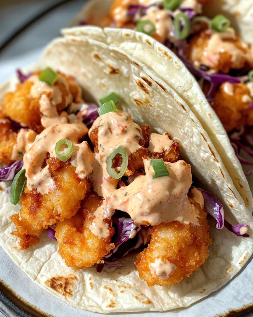 Air Fryer Bang Bang Shrimp Tacos